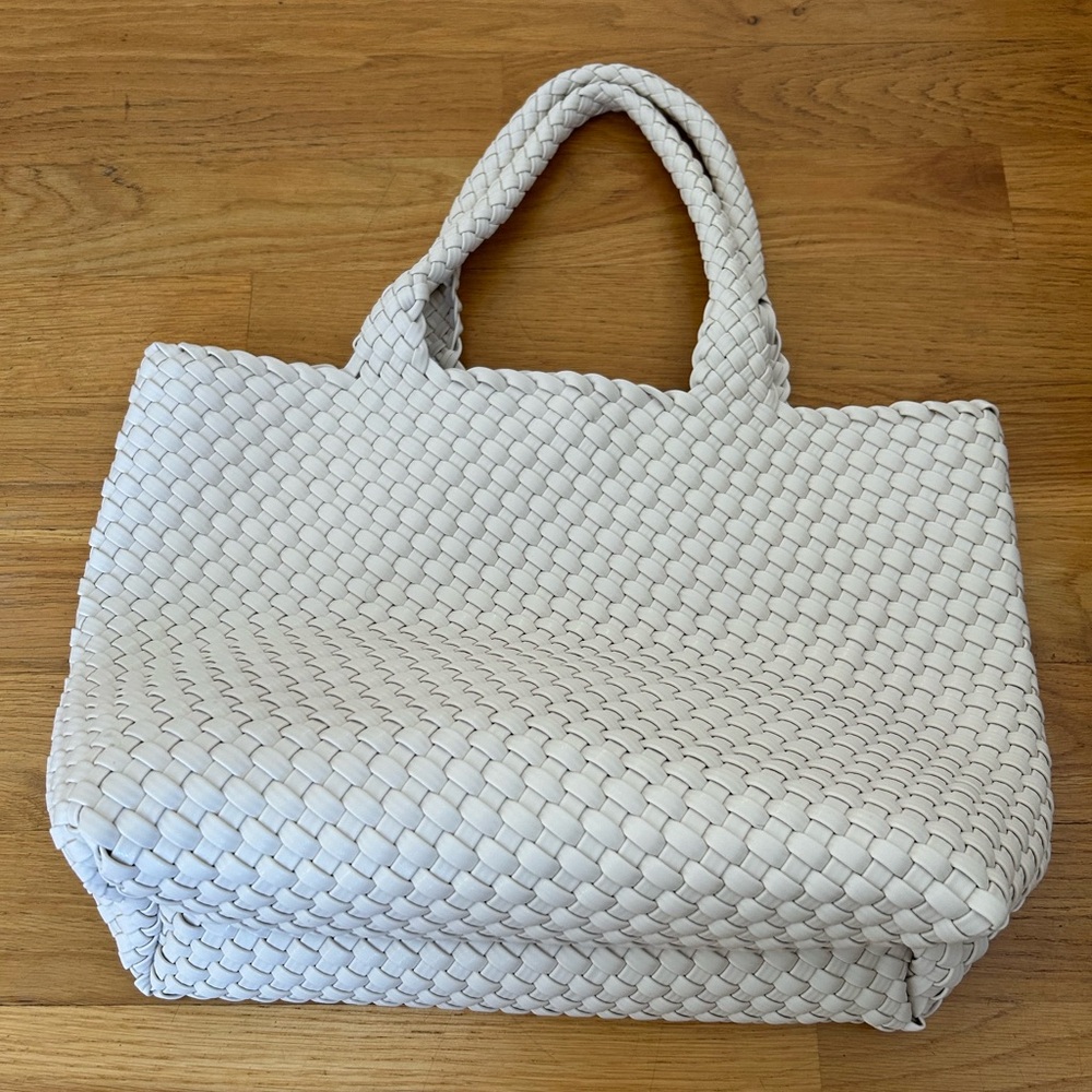 NWOT Elegant Creamy White Woven Tote Bag